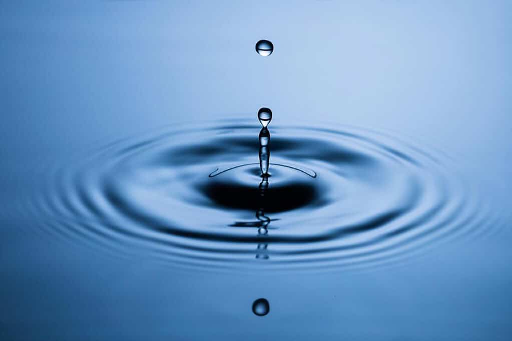 Water droplet from an innovative minimalist water purifier